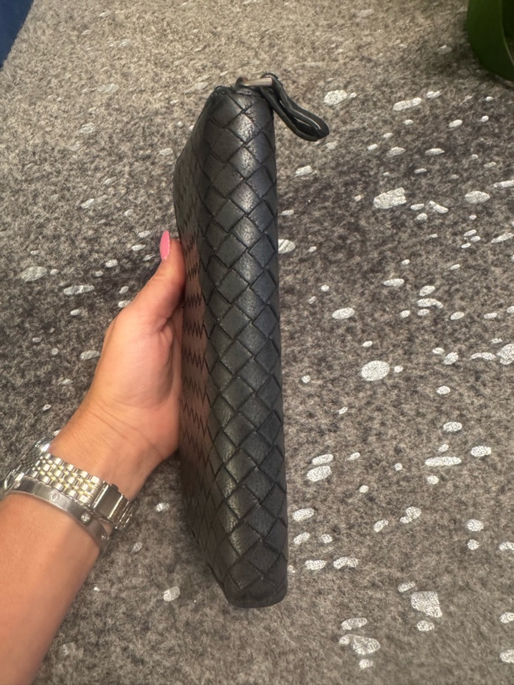 Bottega Veneta Black Intrecciato Woven Leather Long Wallet - Picture 6 of 11